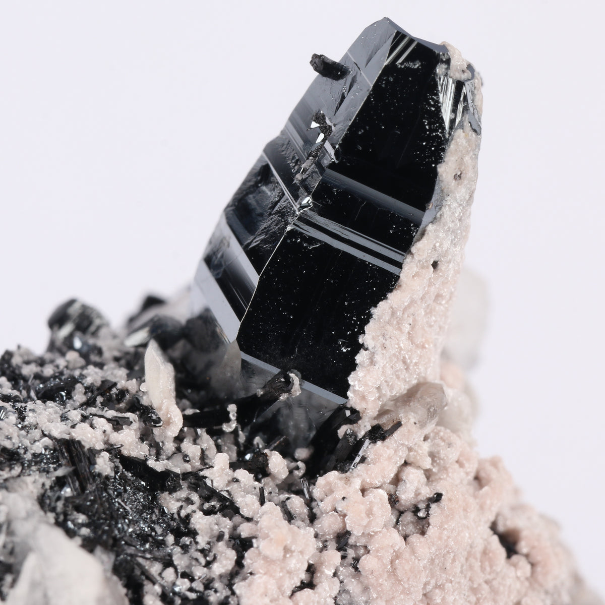 Oyellite on Gaudefroyite & Hematite