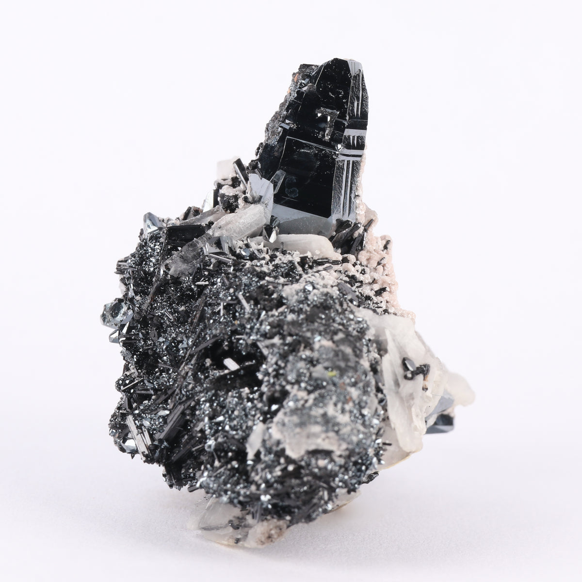 Oyellite on Gaudefroyite & Hematite
