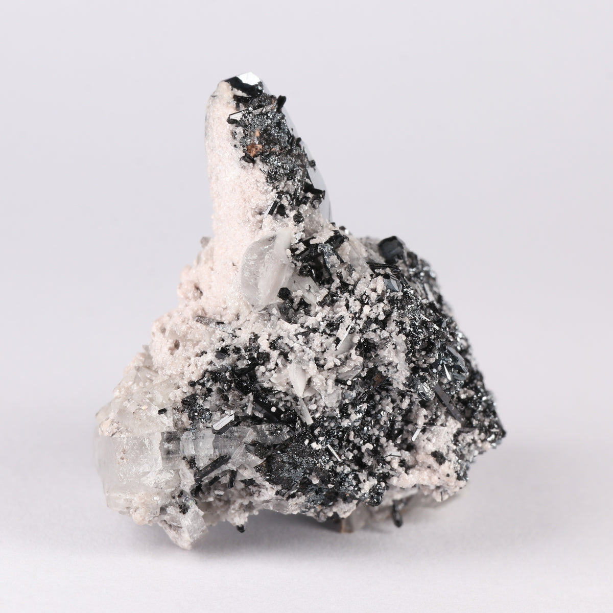 Oyellite on Gaudefroyite & Hematite