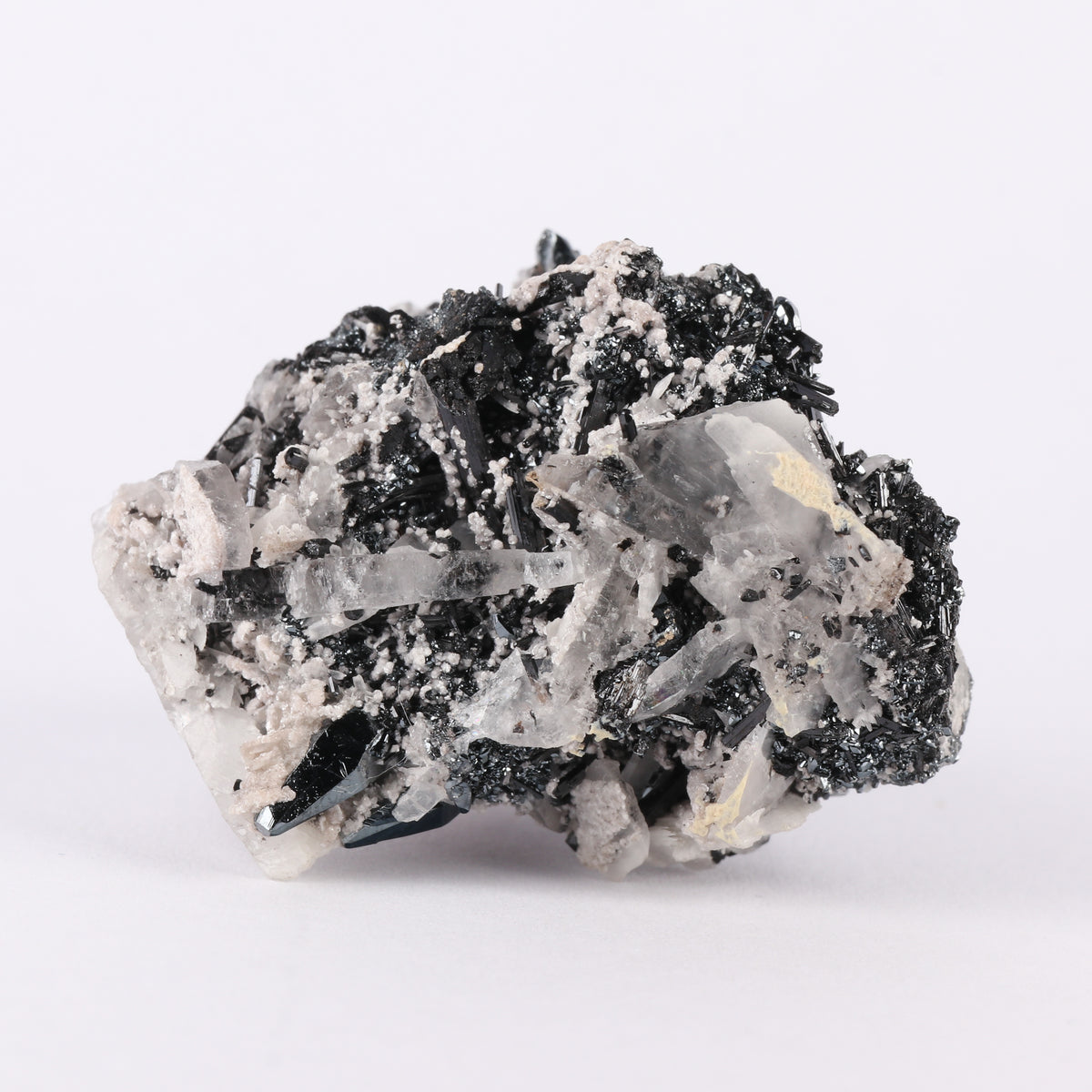Oyellite on Gaudefroyite & Hematite