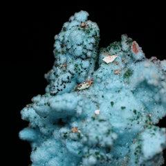 Quartz on Malachite & Chrysocolla psm Azurite Cluster
