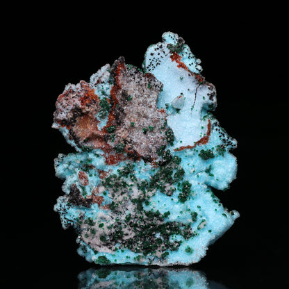 Quartz on Malachite & Chrysocolla psm Azurite Cluster