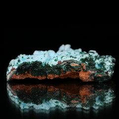 Quartz on Malachite & Chrysocolla psm Azurite Cluster