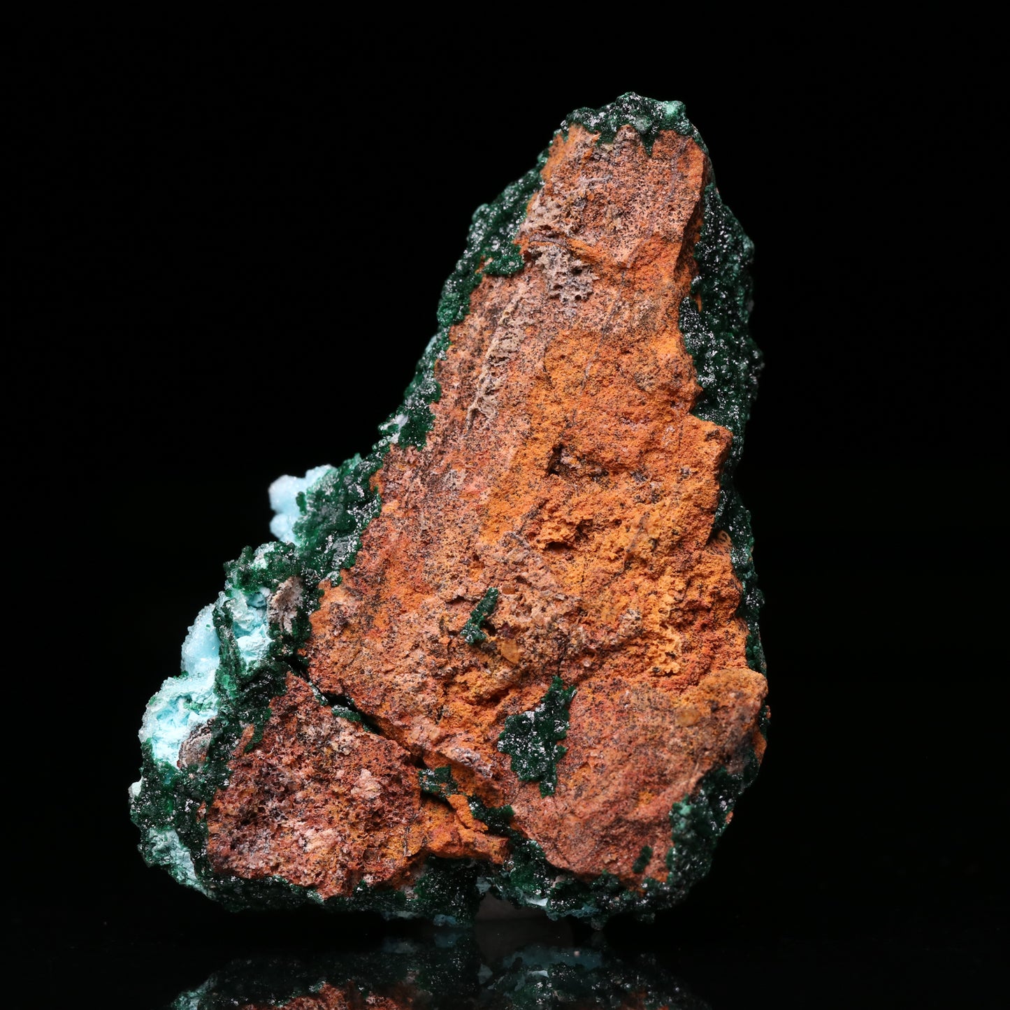 Quartz on Malachite & Chrysocolla psm Azurite Cluster, Tenke Fungurume Mine, Kinshasa, DR Congo