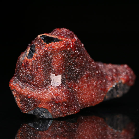 Andradite Garnets on Hematite, Wessels Mine, Kalahari Manganese Field, Northern Cape, South Africa