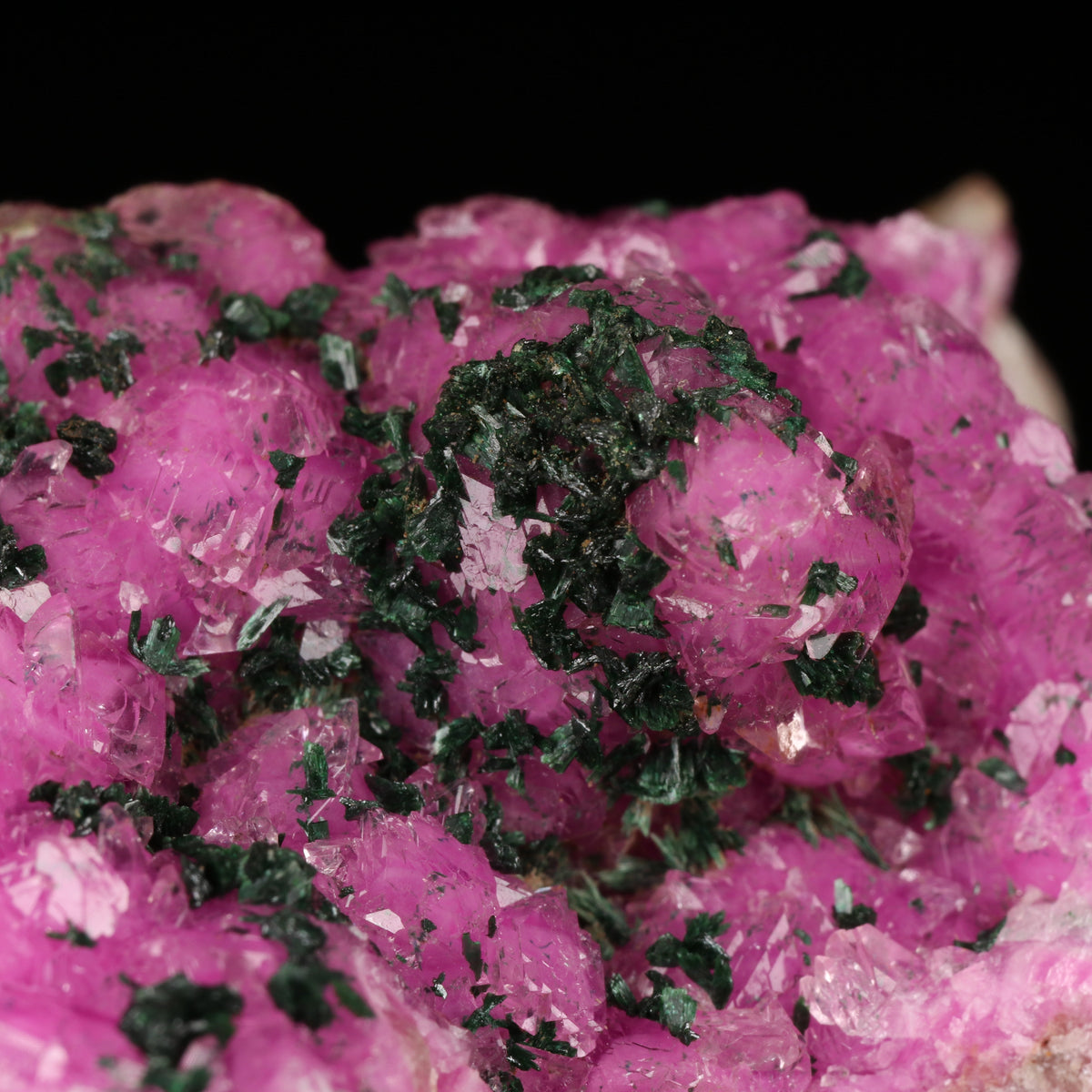 Malachite on Cobaltoan Calcite