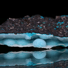 Quartz on Chrysocolla on Malachite