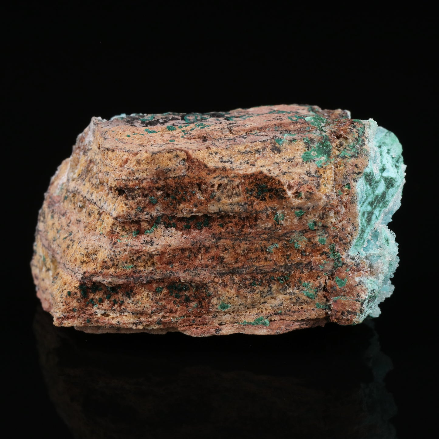 Quartz on Malachite & Chrysocolla psm Azurite