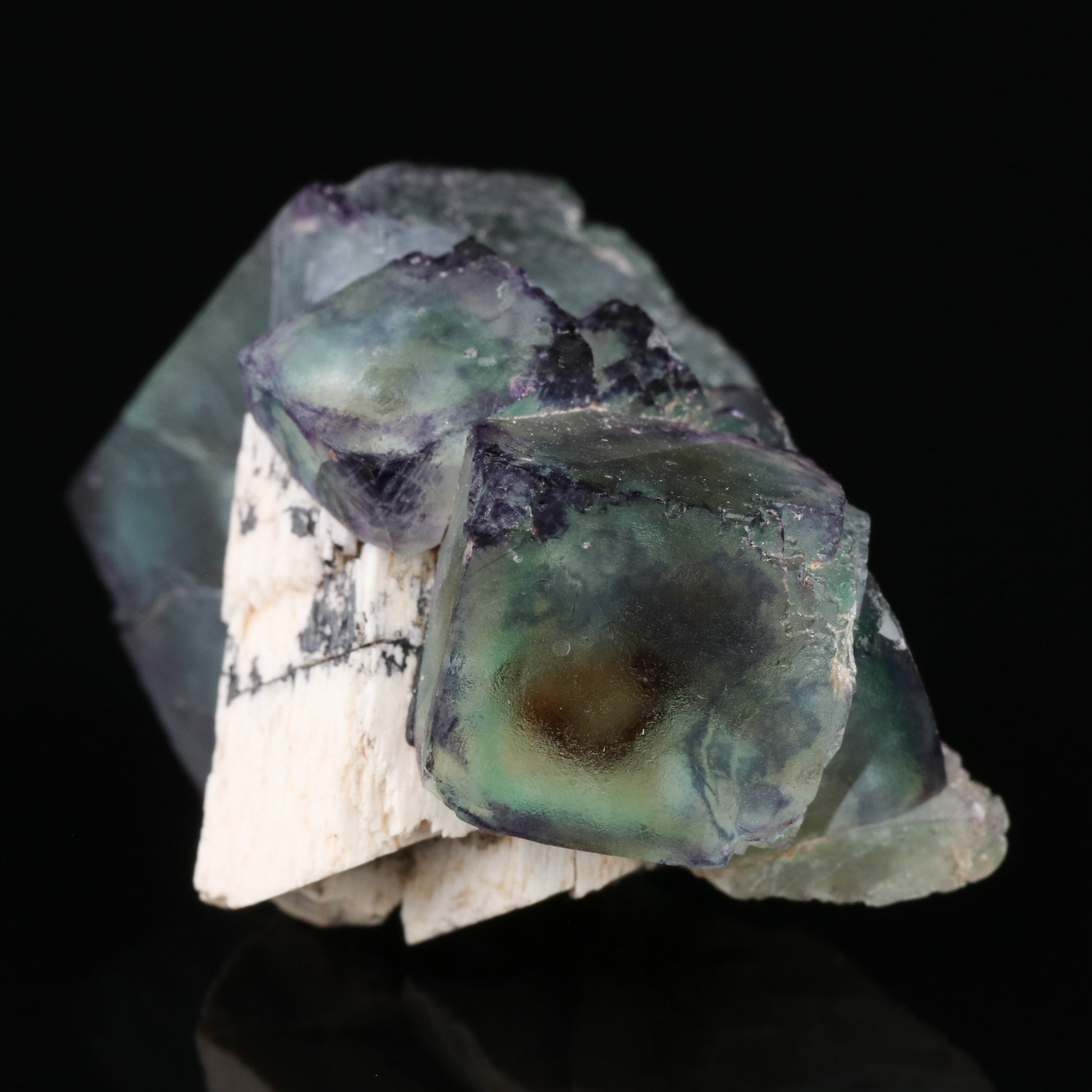 Fluorite on Feldspar — photo 2