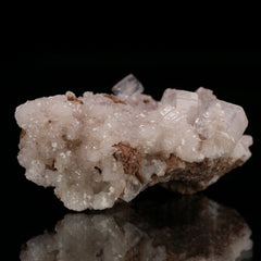 Hydroxyapophyllite, Calcite on Matrix