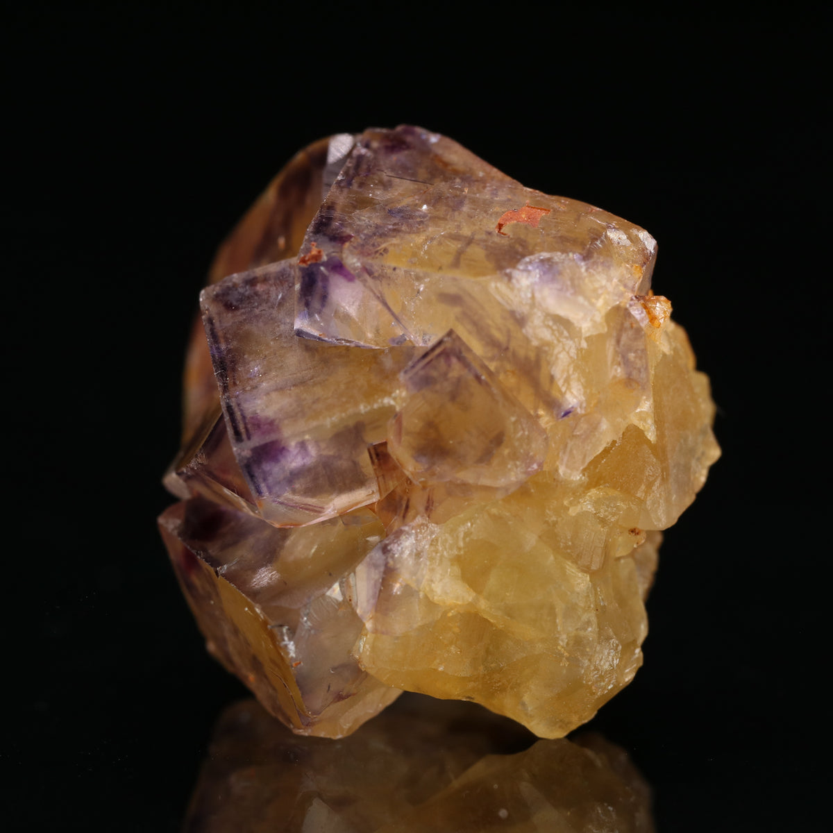 Purple-Yellow Fluorite Cluster
