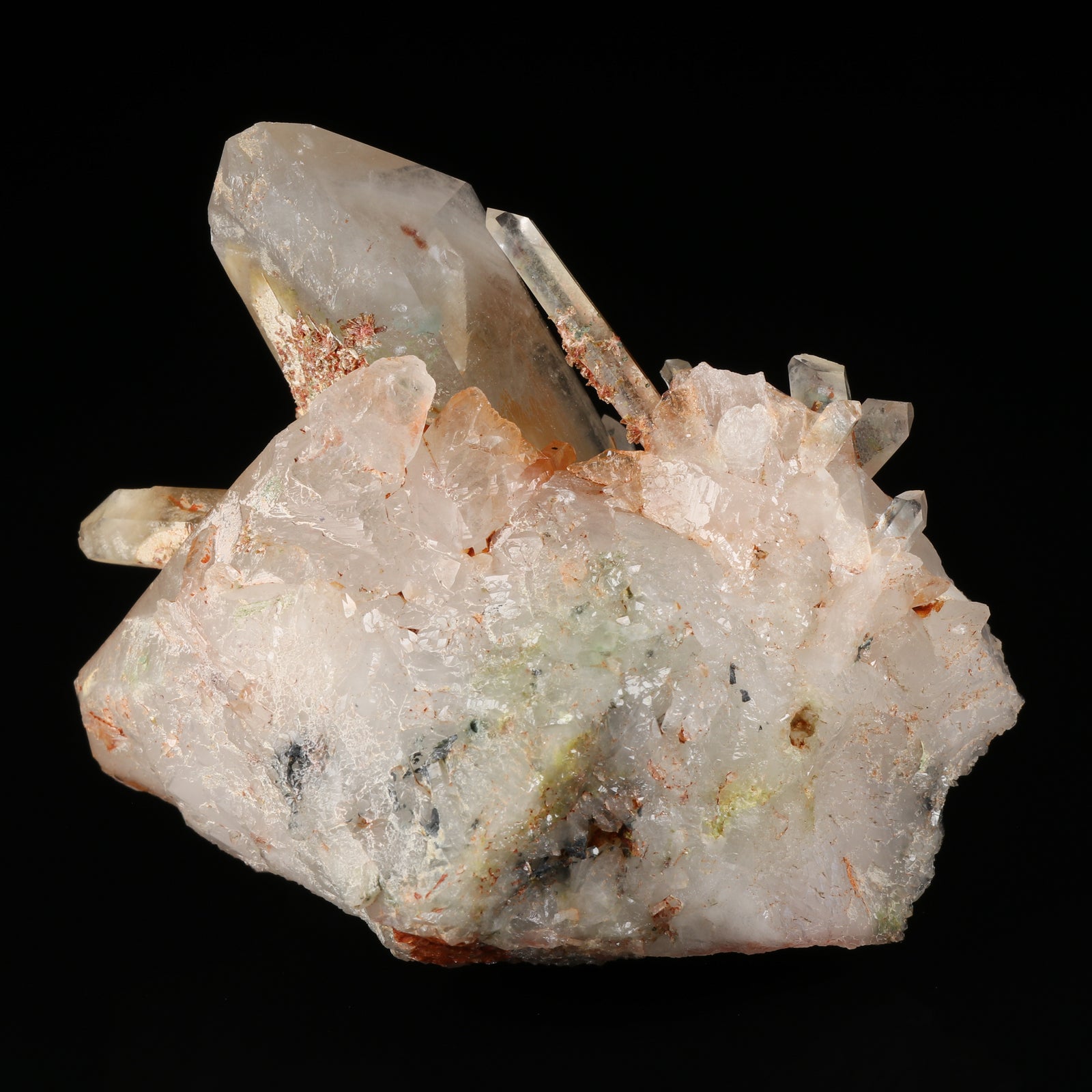Ajoite, Hematite, Epidote incl Quartz Cluster Floater