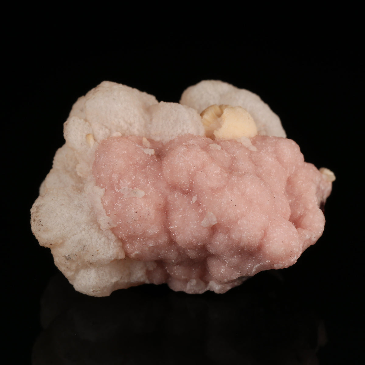 Manganoan Calcite on Rhodochrosite