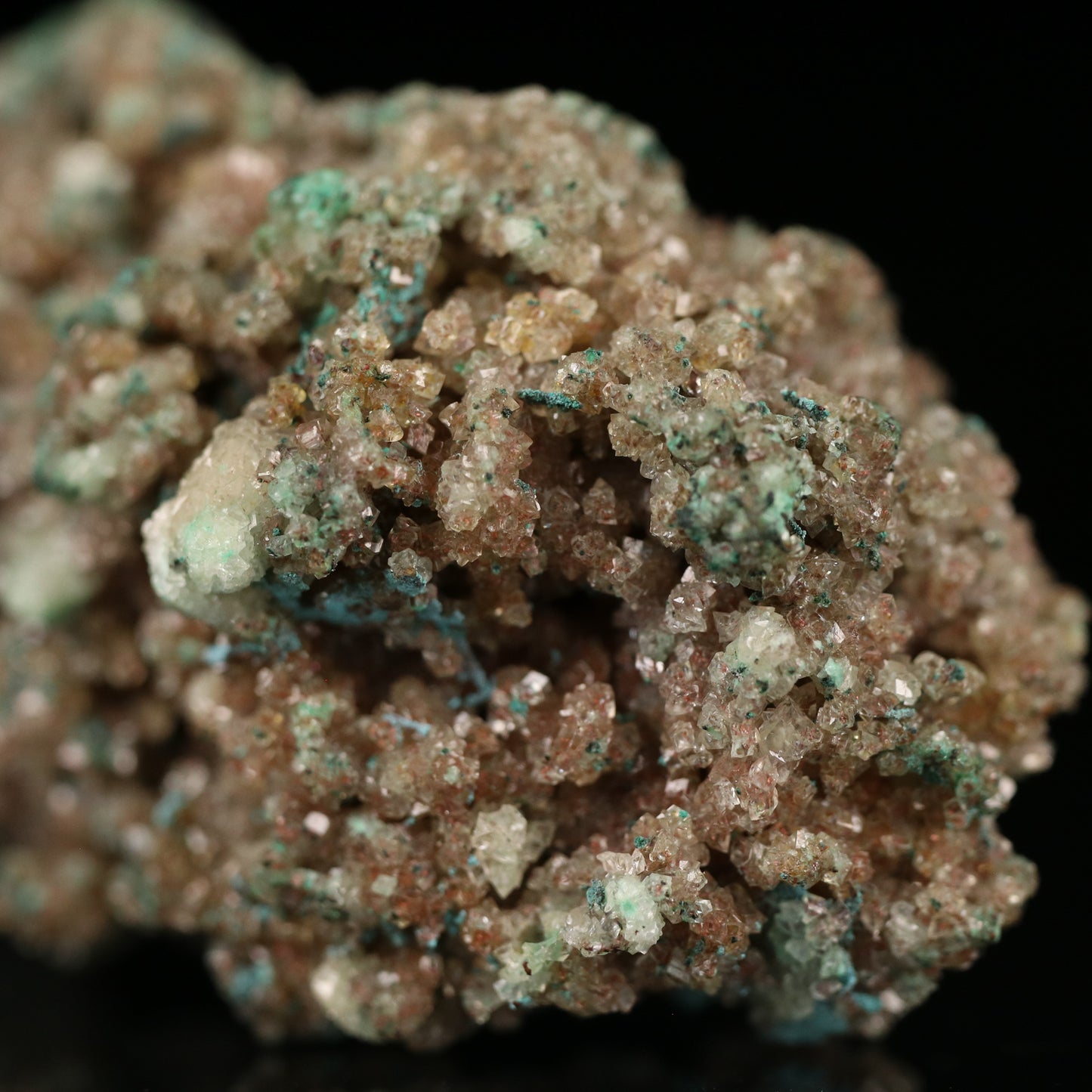 Plancheite on Native Copper and Calcite