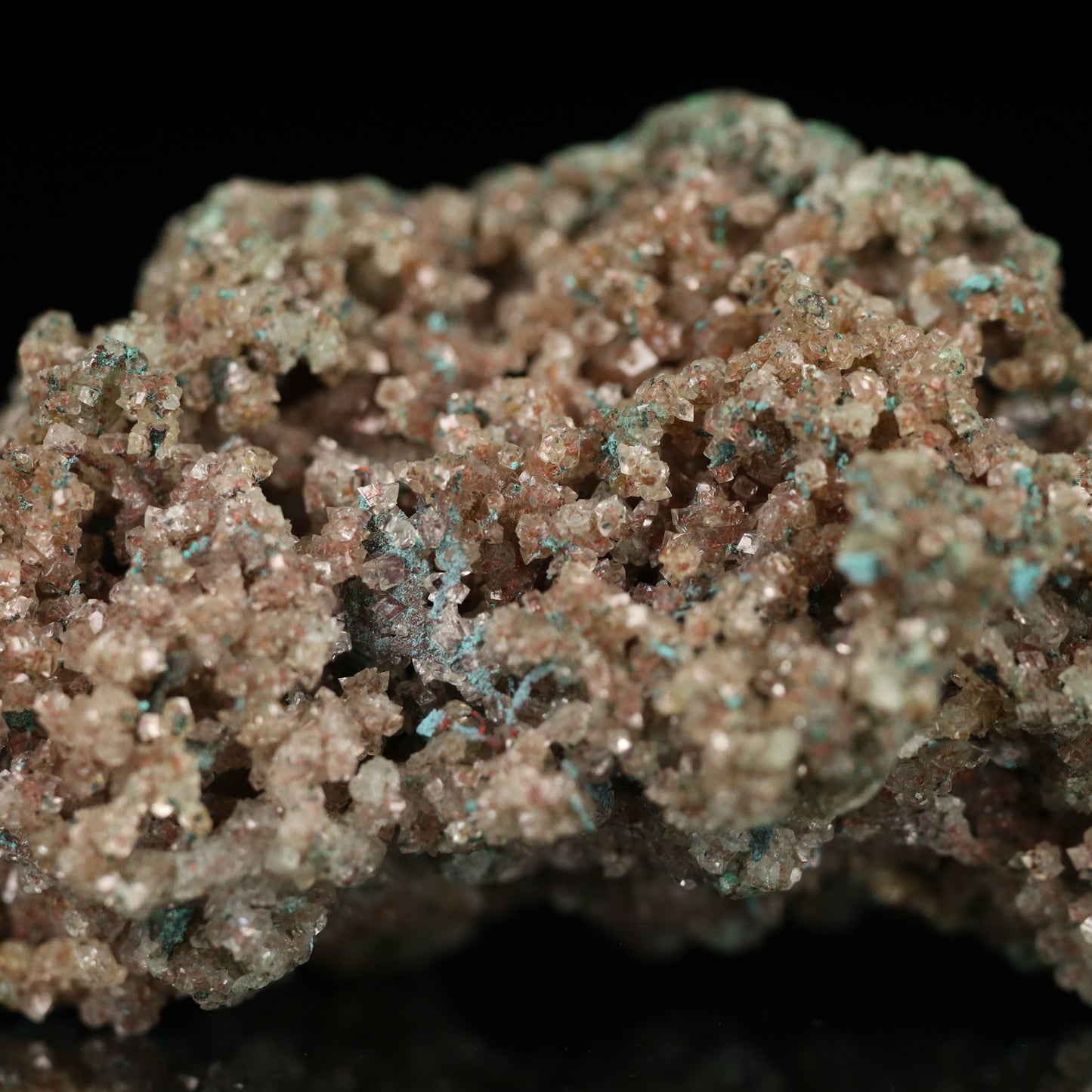 Plancheite on Native Copper and Calcite