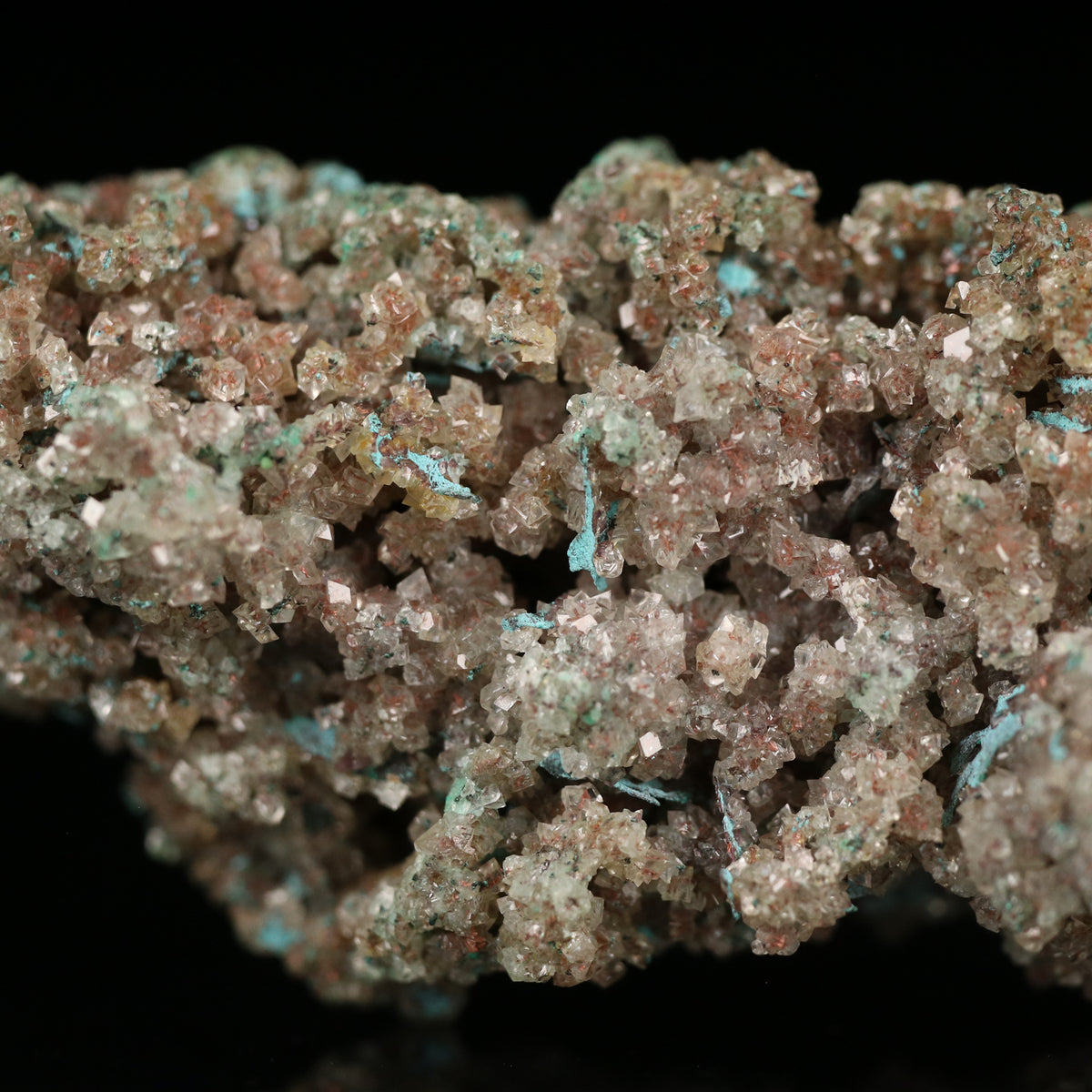 Plancheite on Native Copper and Calcite
