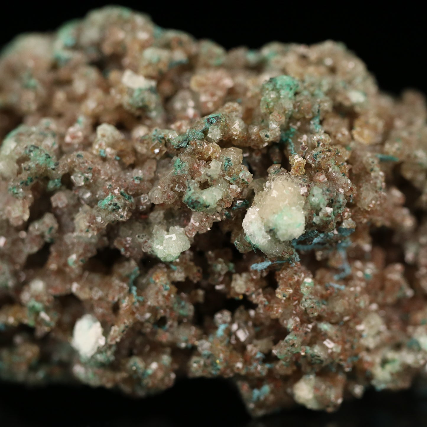 Plancheite on Native Copper and Calcite