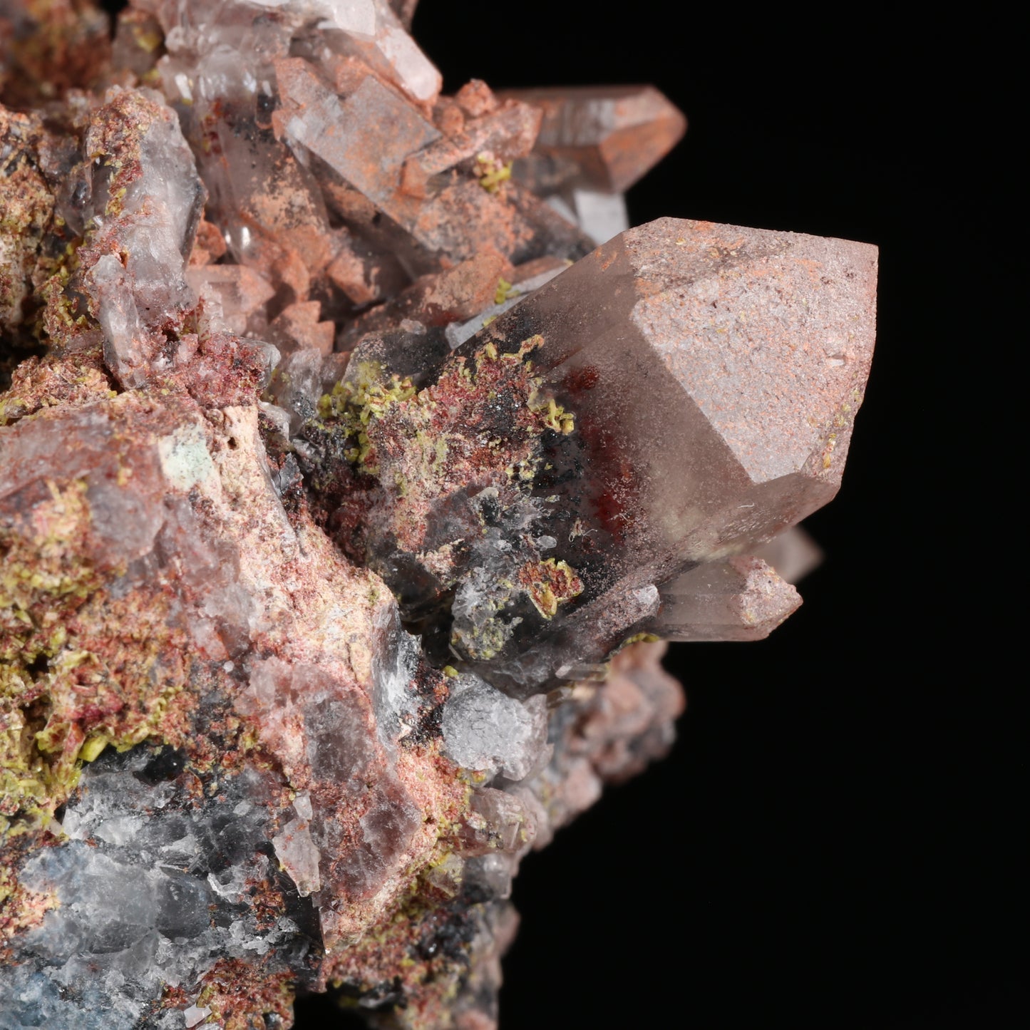 Epidote on Papagoite Incl Quartz