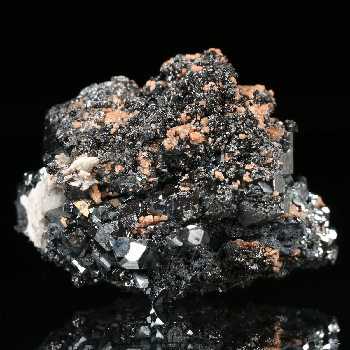 Hausmannite, Andradite Garnet on Hematite