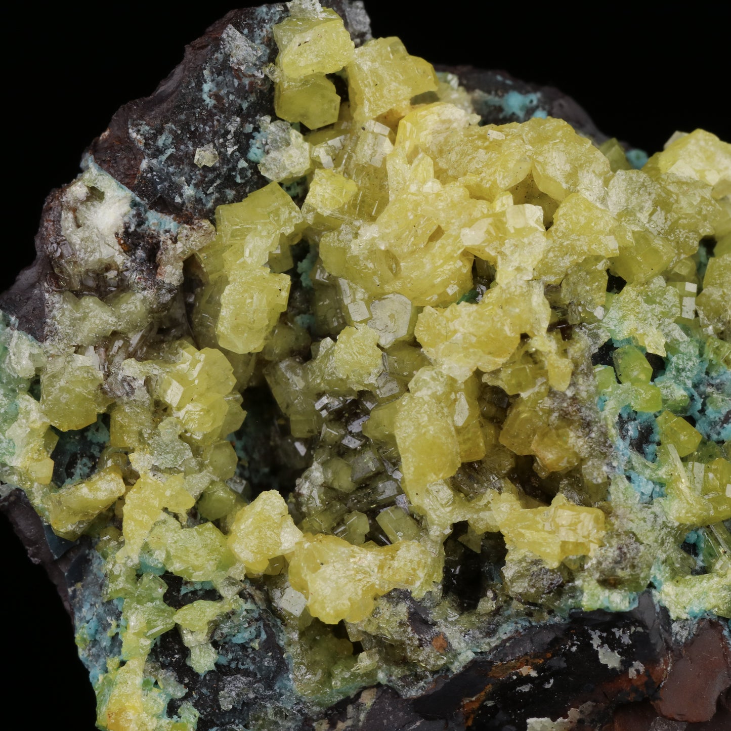Mimetite on Philipsbornite