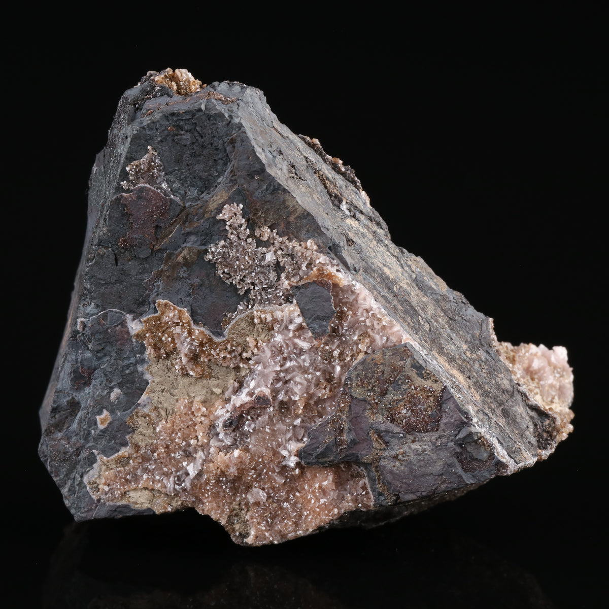 Baryte on Rhodochrosite