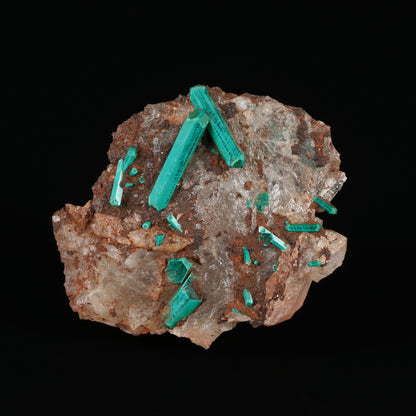 Dioptase on Quartz