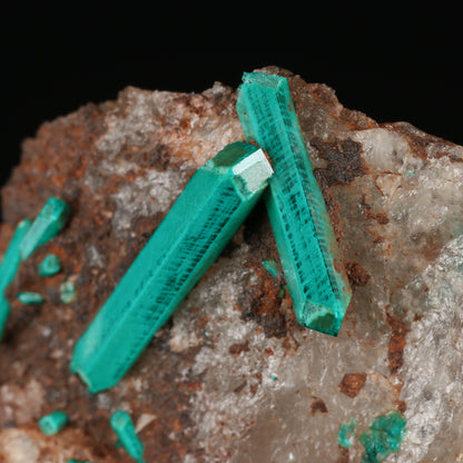 Dioptase on Quartz