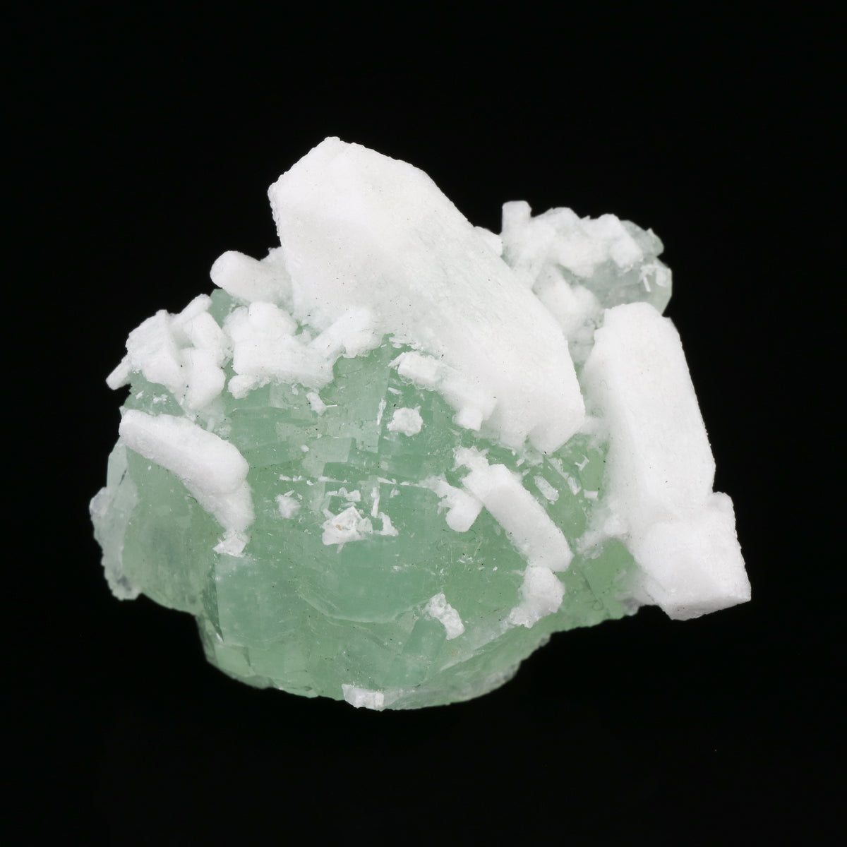 Apophyllite on Prehnite