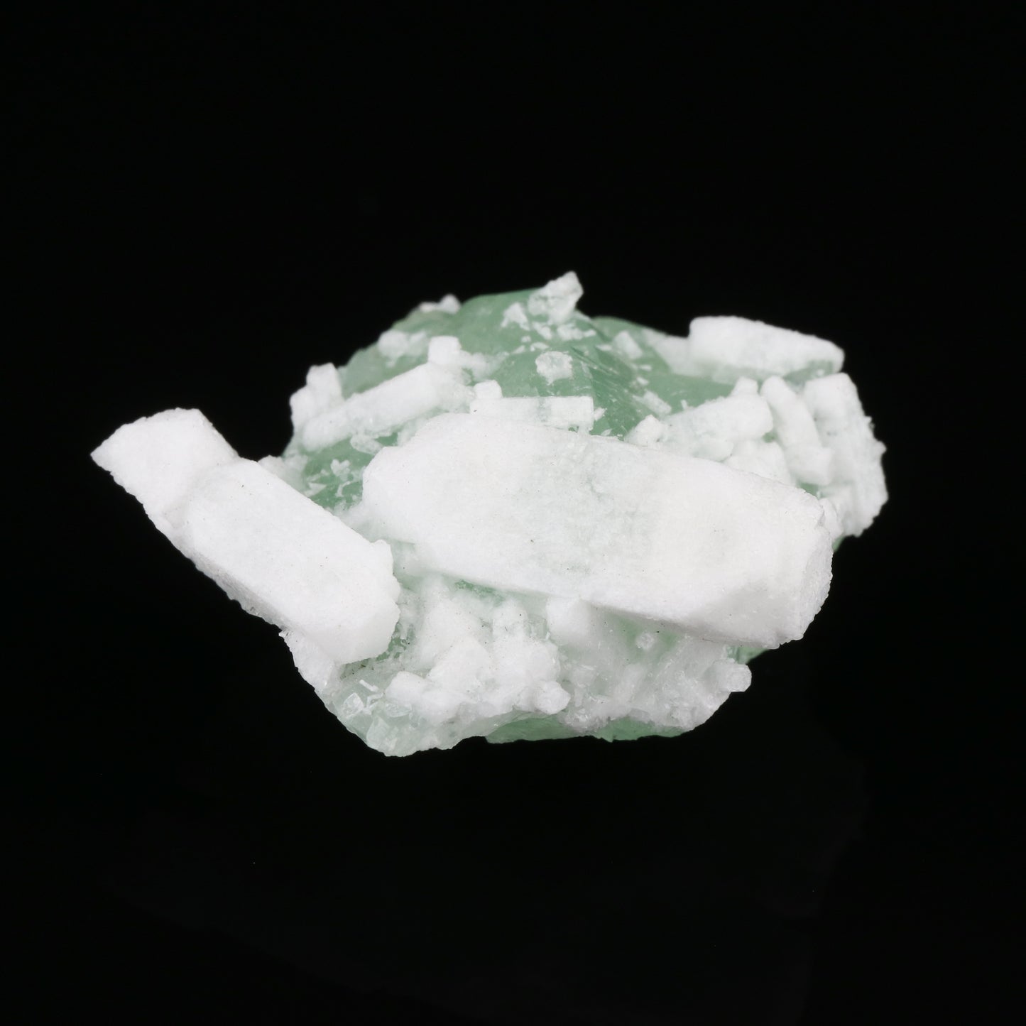Apophyllite on Prehnite