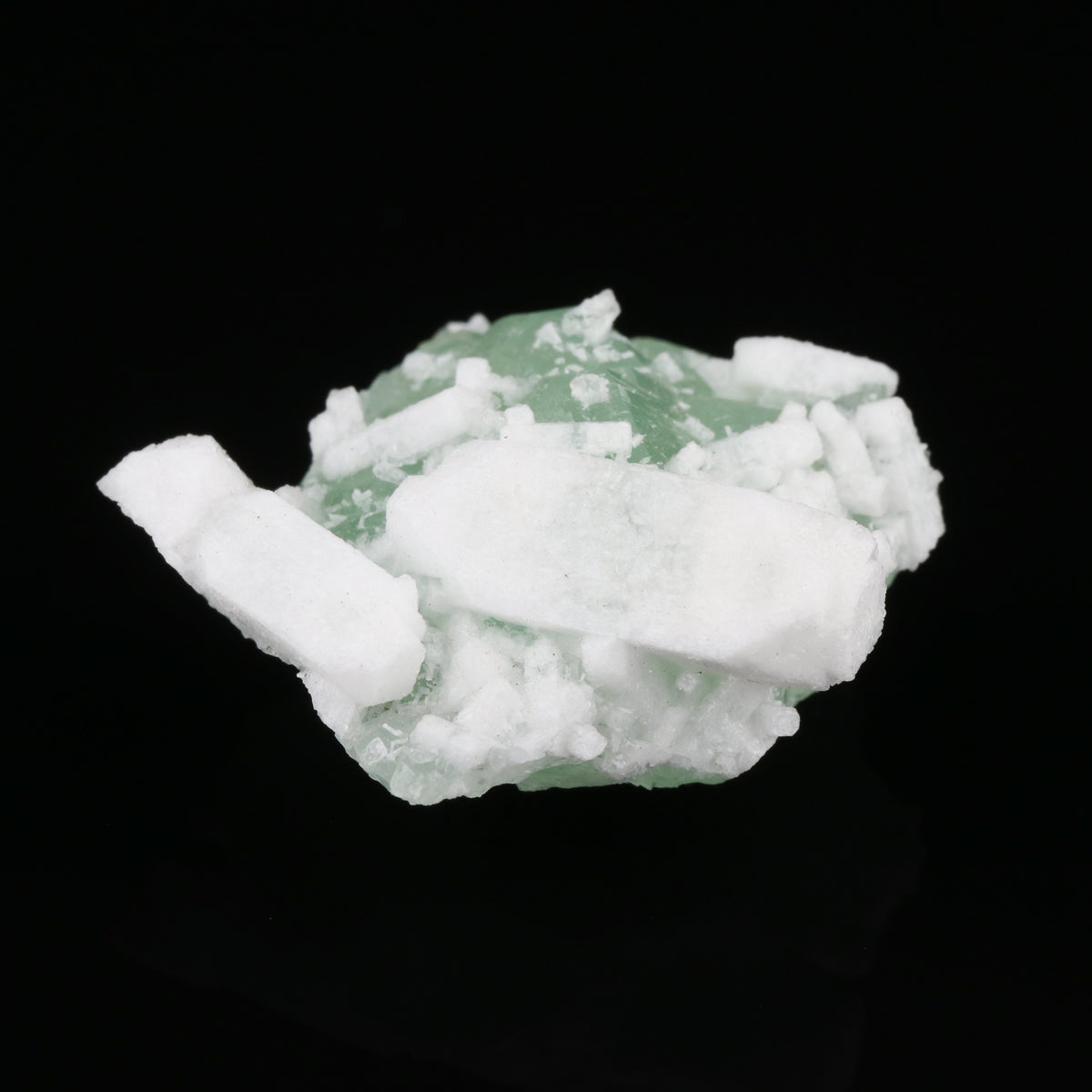 Apophyllite on Prehnite