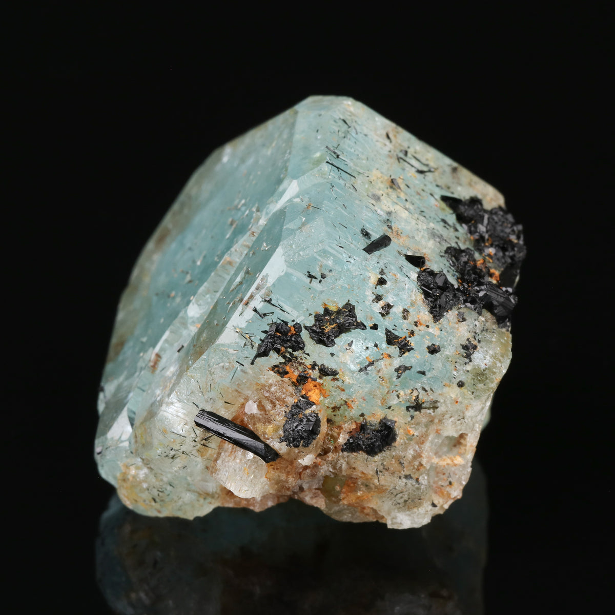 Schorl on Aquamarine