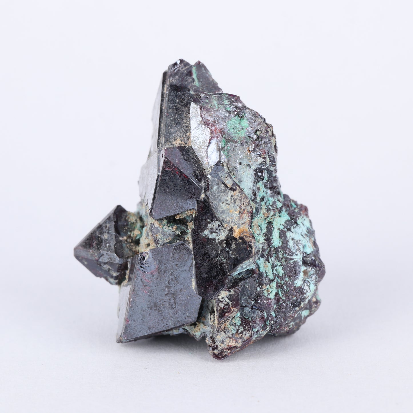 Cuprite on Malachite