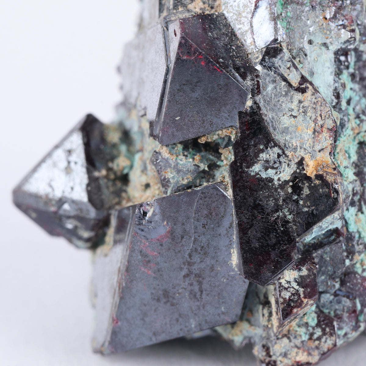 Cuprite on Malachite