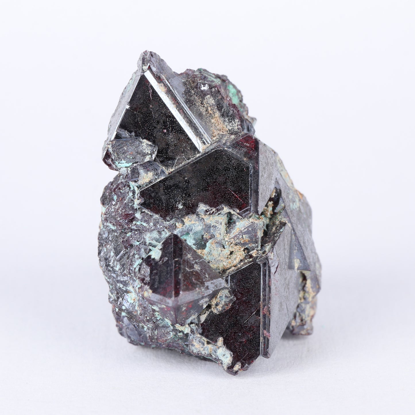 Cuprite on Malachite