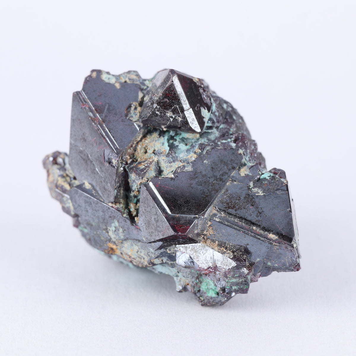 Cuprite on Malachite