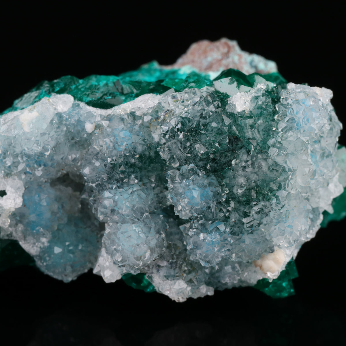 Quartz on Shattuckite & Dioptase - photo 2