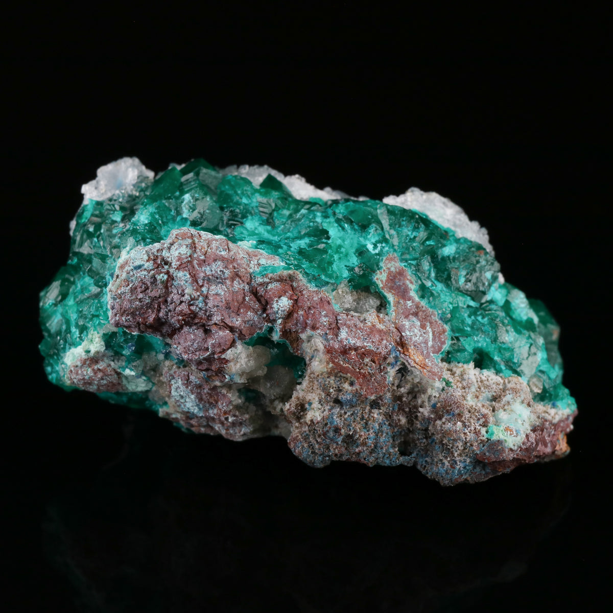 Quartz on Shattuckite & Dioptase - photo 4