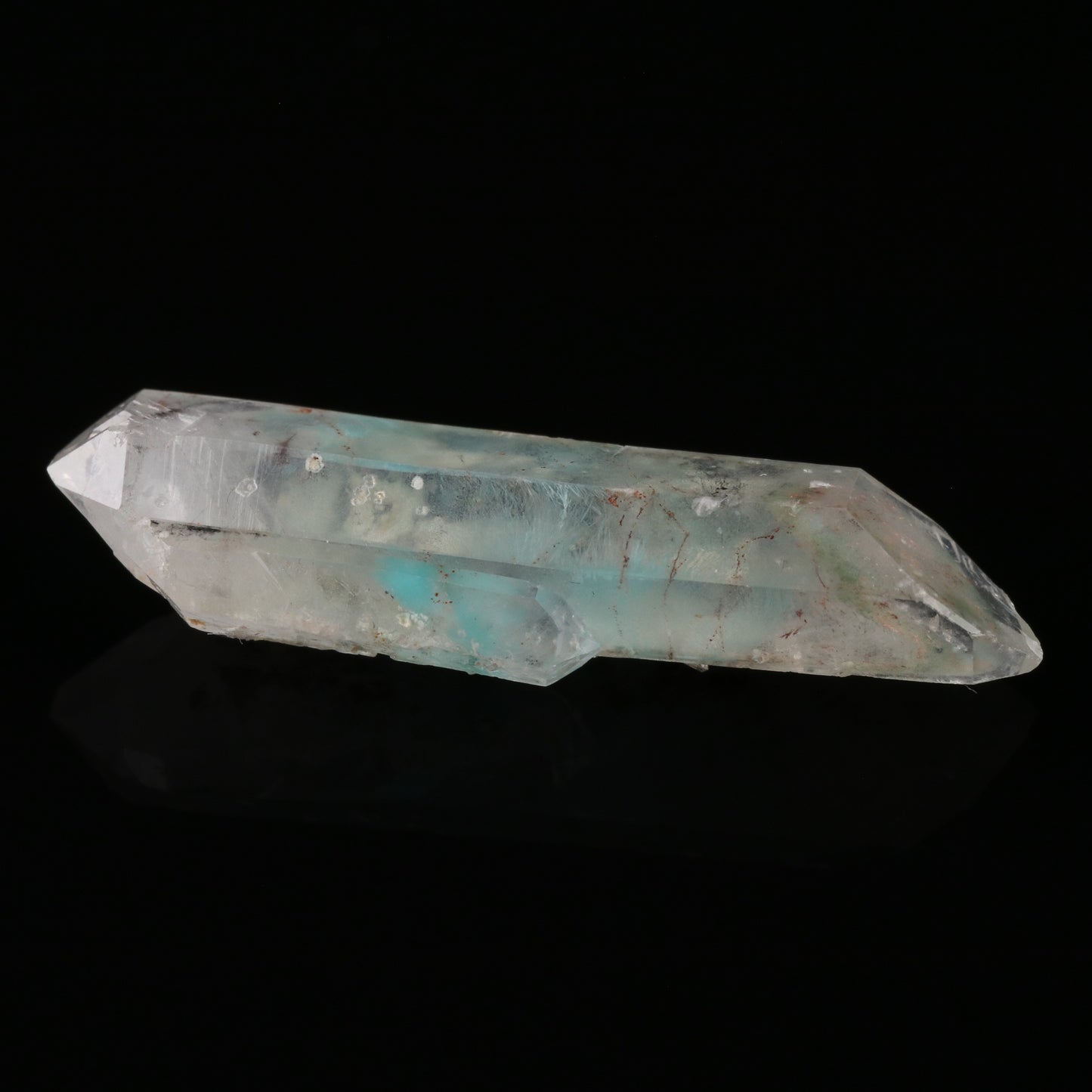Ajoite & Native Copper in Quartz — photo 6