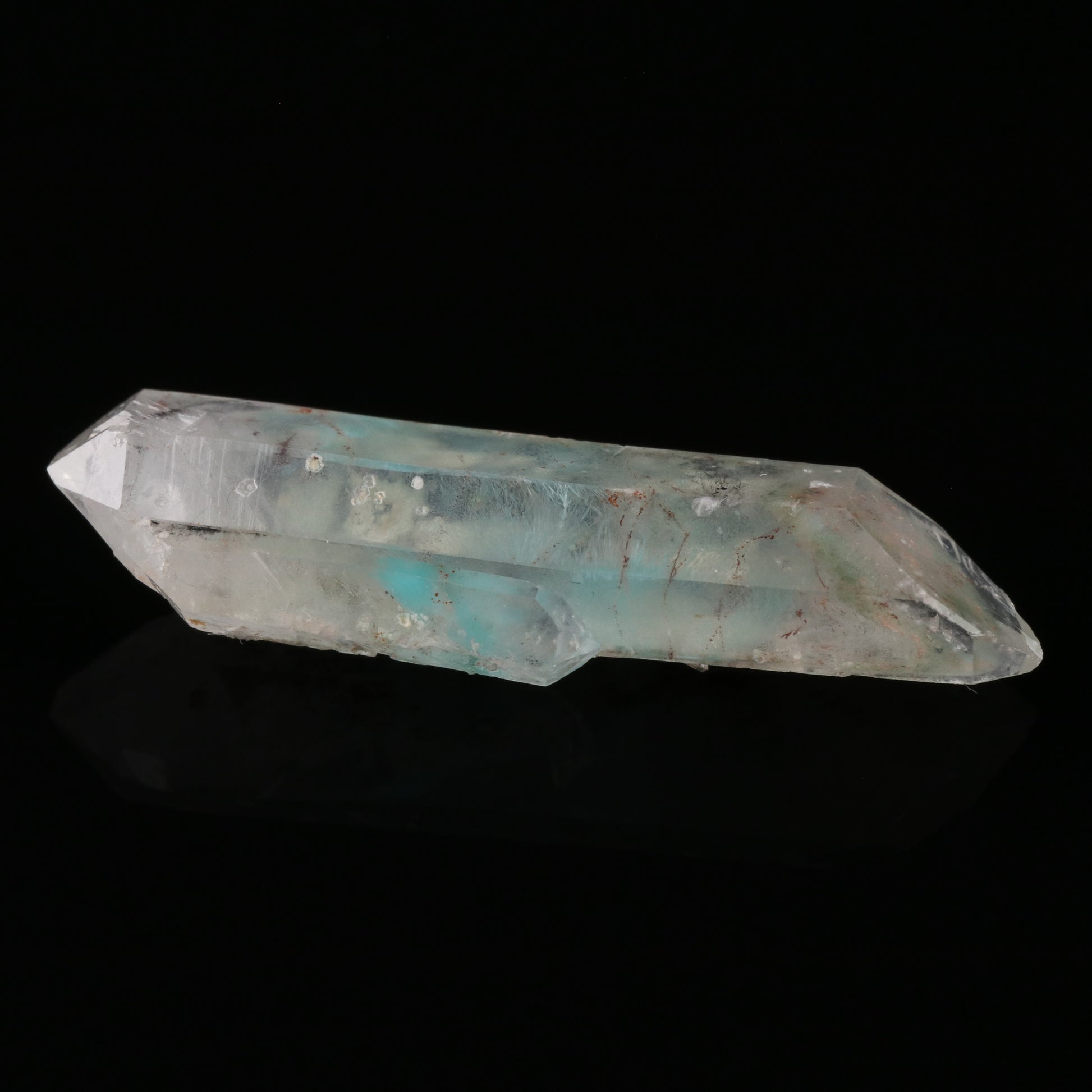 Ajoite & Native Copper in Quartz — photo 6
