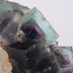 Quartz on Fluorite