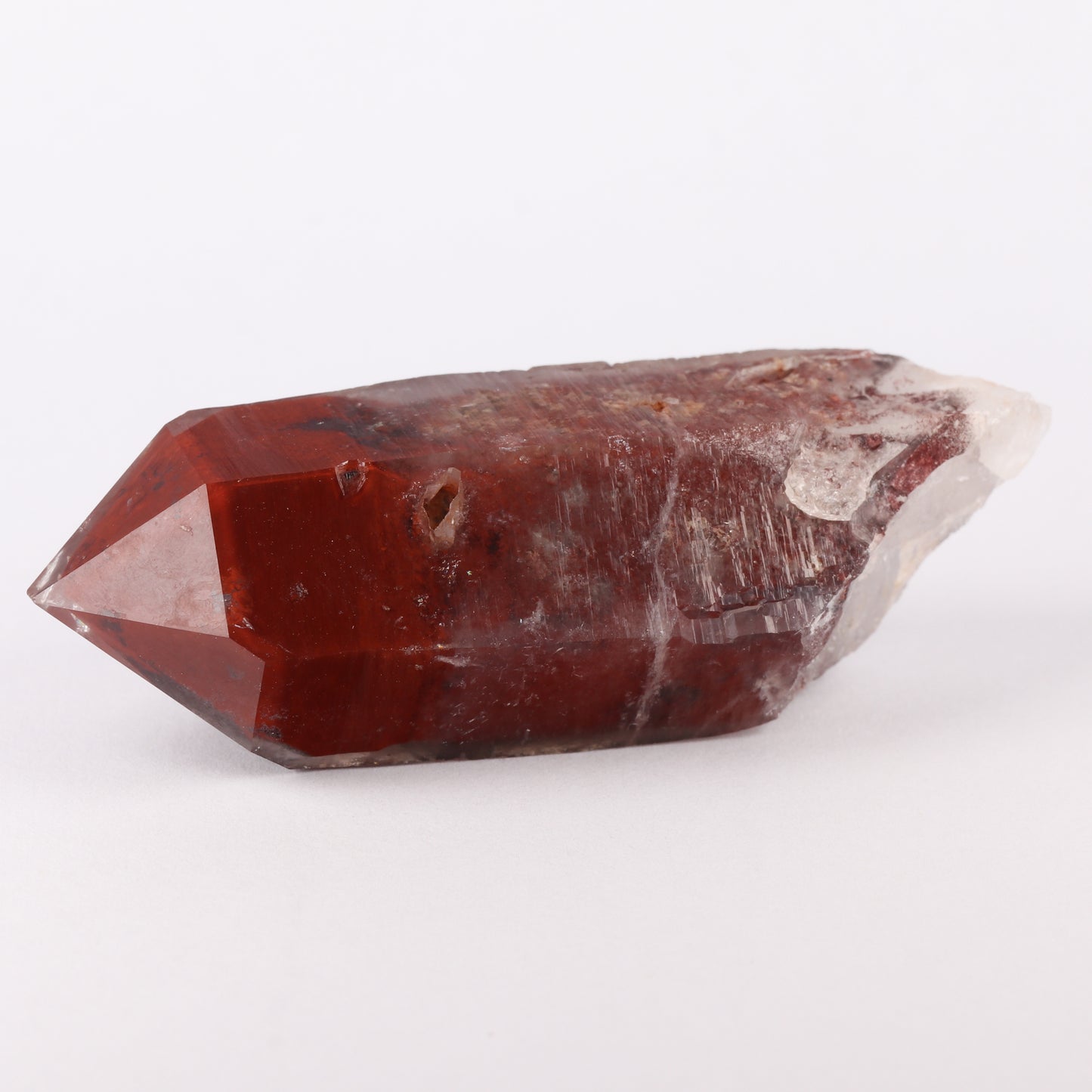 Red Hematite In Quartz