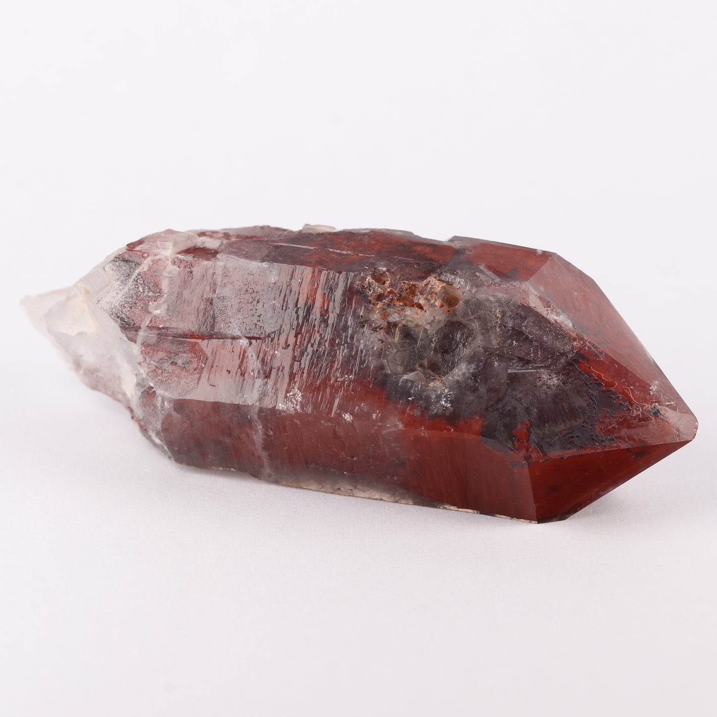 Red Hematite In Quartz