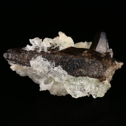 Opal-An on Smoky Quartz with Cassiterite