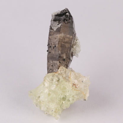 Opal-An on Smoky Quartz with Cassiterite