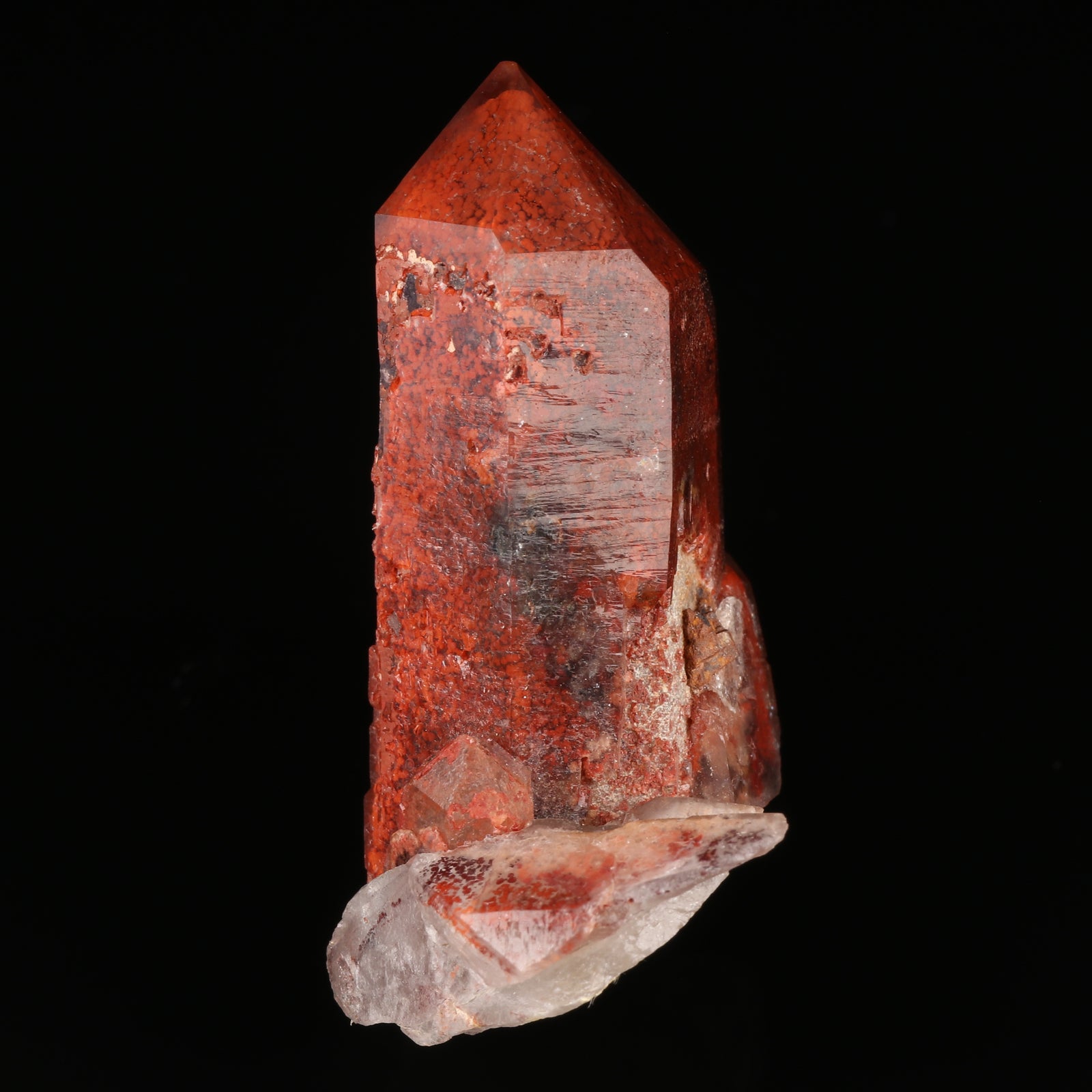 Red Hematite In Quartz