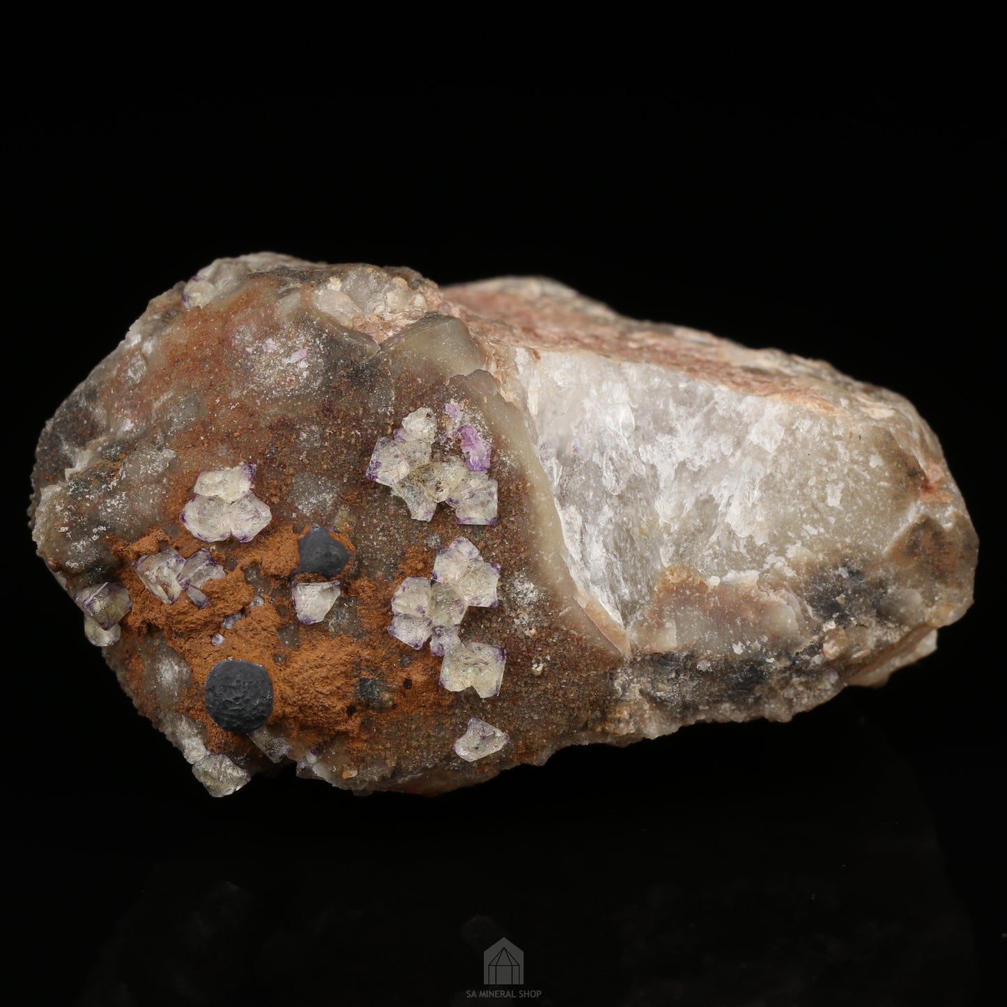 Fluorite on Quartz, Damaraland, Palmwag, Erongo, Namibia