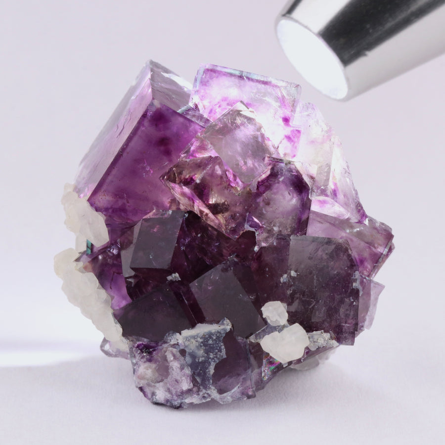 Calcite on Fluorite - photo 2