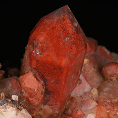Red Hematite In Quartz Cluster