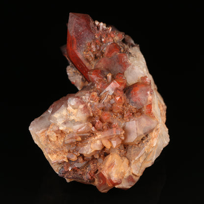 Red Hematite In Quartz Cluster