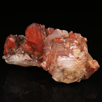 Red Hematite In Quartz Cluster